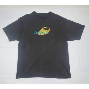 Amera‎ Snail T-Shirt Mens XL. Vintage 90s Single Stitch Embroidered Tee.
